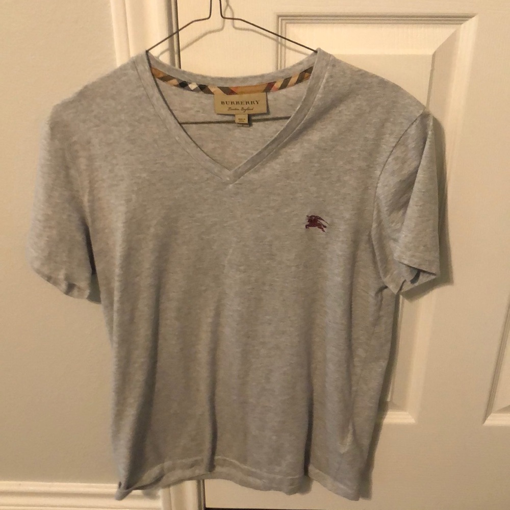 Gray Burberry T Shirt Size: S